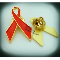 艾滋病徽章、 红丝带关爱行动徽章、爱心胸章、慈善机构襟章定制