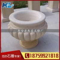 厂家直销 庭院景观小区广场落地式花盆 福建石雕花钵