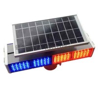 佳木斯led太阳能警示灯 红蓝双面警示灯用于交通