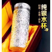 纯银保温杯，抑菌、杀毒、养身。喝健康水，过着不一样的品质生活