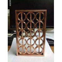 佛山市鑫立丰黑钛镂空不锈钢屏风，拉丝玫瑰金中式屏风