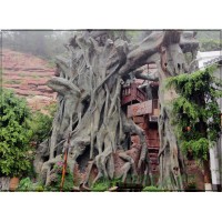 生态景观修复 室外大型假树 假山雕塑 石头刻字