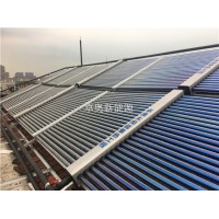 江阴家具厂宿舍洗浴3吨太阳能加5匹空气能热泵系统热水工程