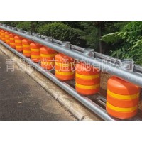 公路旋转桶 高速公路转子 危险弯道滚动防护栏 新型交通护栏