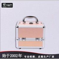 韩国手提小号化妆箱专业化妆品收纳盒多层大容量带锁箱子