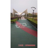 上海庭院别墅彩色人行道的施工流程