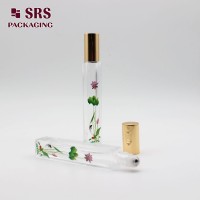 圣瑞斯 3D印刷 10ML透明厚壁玻璃滚珠瓶 香水精油走珠瓶