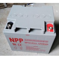 NPP耐普 12V40AH免维护胶体蓄电池 UPS电源太阳能直流屏专用电瓶.jp