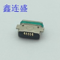MICOR USB 5P 母座防水全贴 带固定柱 贴板