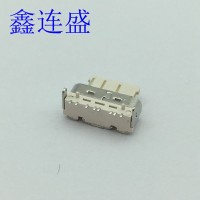 TYPE-C母座8P贴片舌片外露卧式带固定柱苹果款