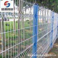专业供应钢丝网护栏 三角折弯护栏网 浸塑桃型柱护栏 6mm加粗栏杆
