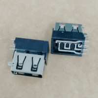 USB  AF 侧插6PIN母座 短体 三脚固定 直边 PA9T