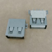USB 贴片母座 4PIN A母全贴式 有柱 LCP高温料 白胶 USB