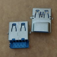 USB 沉板母座 9P 沉板 90度插板DIP 鱼叉脚
