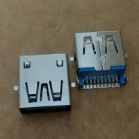 USB 沉板母座 9PIN 沉板 180度贴板SMT 外壳前贴后