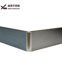 佛山承接不锈钢工程踢脚线墙腰线护角线 不锈钢拉丝黑钢装踢脚线