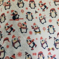 泉州专业厂家直销现货批发各种印花无纺布 -小企鹅图案