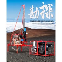 恒旺地钻机便携式勘探钻机可拆分式山地钻孔机地质取样钻机