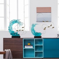 浪花摆件抽象工艺品现代家居欧式雕塑玄关艺术酒店装饰