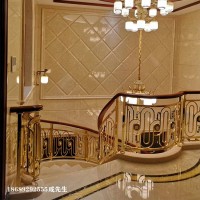 浙江金色铜艺楼梯扶手尺寸免费上门测量