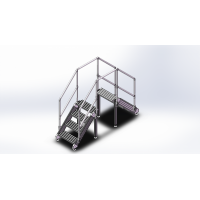 促销铝合金跨桥梯 双侧安全扶手爬梯 非标定制厂家免费上门组装