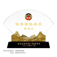 政协奖牌 换届纪念品 十佳政协委员纪念牌 杰出提案奖品定做